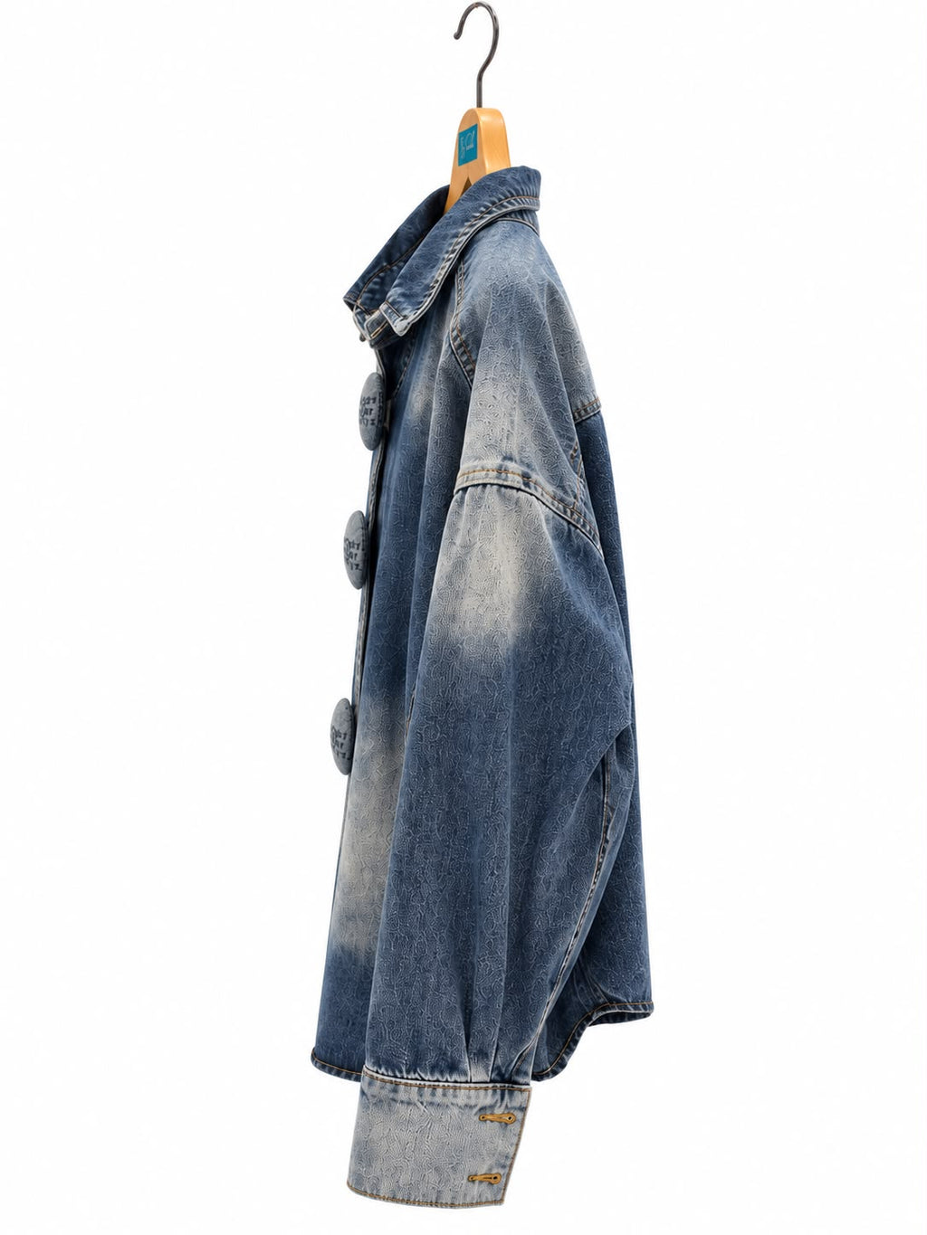Veste en jean oversize à gros boutons